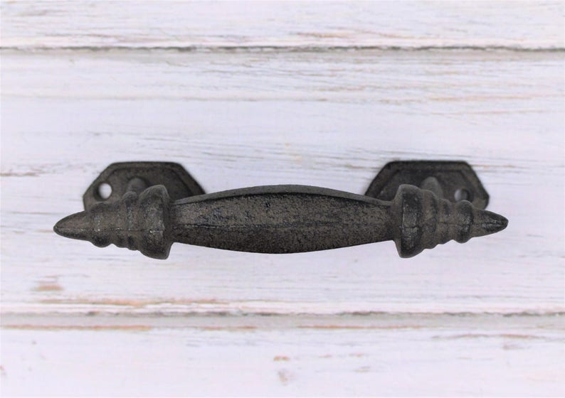 Cast Iron Pulls Knobs Iron Pulls Rustic Knobs Etsy