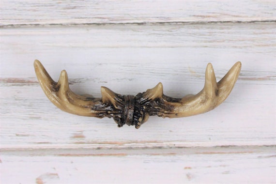 Deer Antler Pull Drawer Pulls Faux Deer Antlers Knobs Etsy