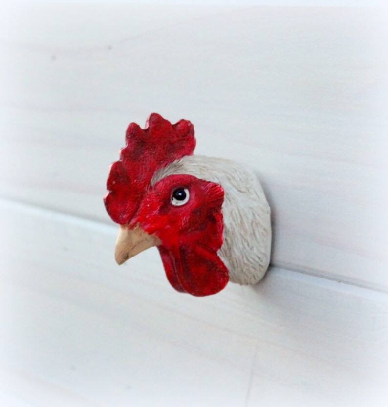 Rooster Knob Knobs Rooster Kitchen Drawer Pulls Etsy