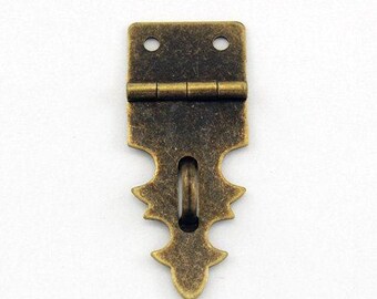 Hasp Lock Latch Small Box Hardware Antique Brass Lock Hardware