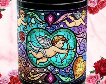 Taza de cerámica con forma de ángel, querubín y Cupido, ideal como regalo romántico para aniversarios, relaciones y rituales matutinos.