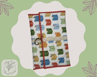 Quilted Bookish Carrying Case | Padded Laptop Sleeve, Tablet Tote, Reader Accessory
