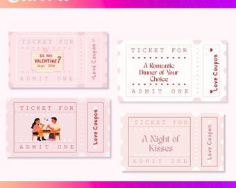 Valentine’s Day Coupon Book |  Editable Coupons | Printable & Canva Template | Romantic Gift for Him/Her