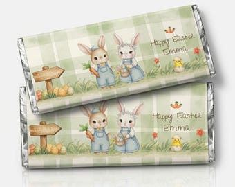 Easter Chocolate Wrapper – Bunny Candy Bar Cover (Digital Download)