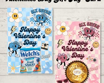 Editable Valentine's Day Gift Tag | Candy Card Printable (Canva Template)