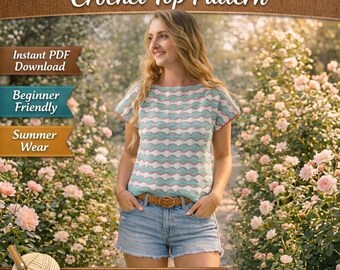 Crochet Top Pattern, Crochet Pattern, Beginner Friendly, Modern Lace Design (instant Download)
