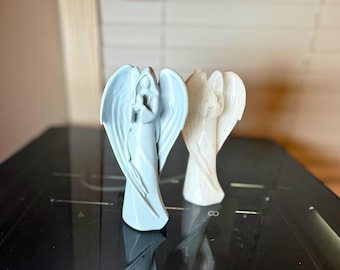 Decoración navideña de ángel impresa en 3D