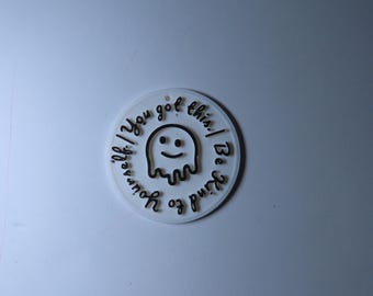 Llavero inspirador: frase inspiradora con emoji