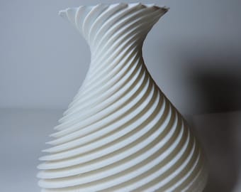 Jarrón Orquídea Seren – Minijarrón Espiral, Pieza Decorativa Impresa en 3D