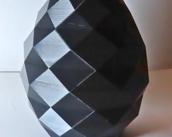 Jarrón Tulia / Minijarrón facetado de baja poligonización / Pieza decorativa impresa en 3D