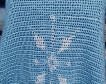 Schema all'uncinetto per scialle a fiocco di neve in PDF