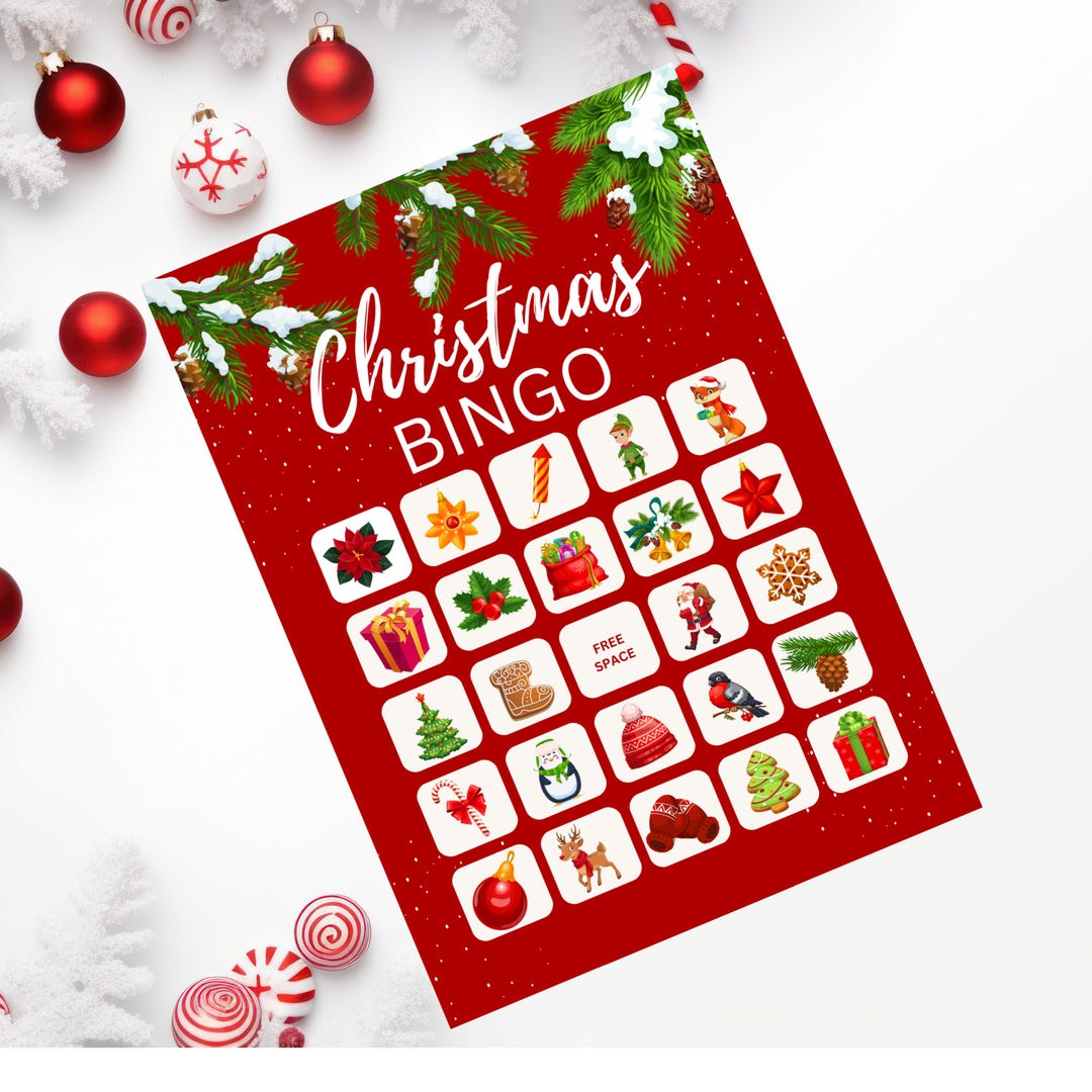 Christmas Bingo Game | Holiday Party Printable (instant Download) - Etsy