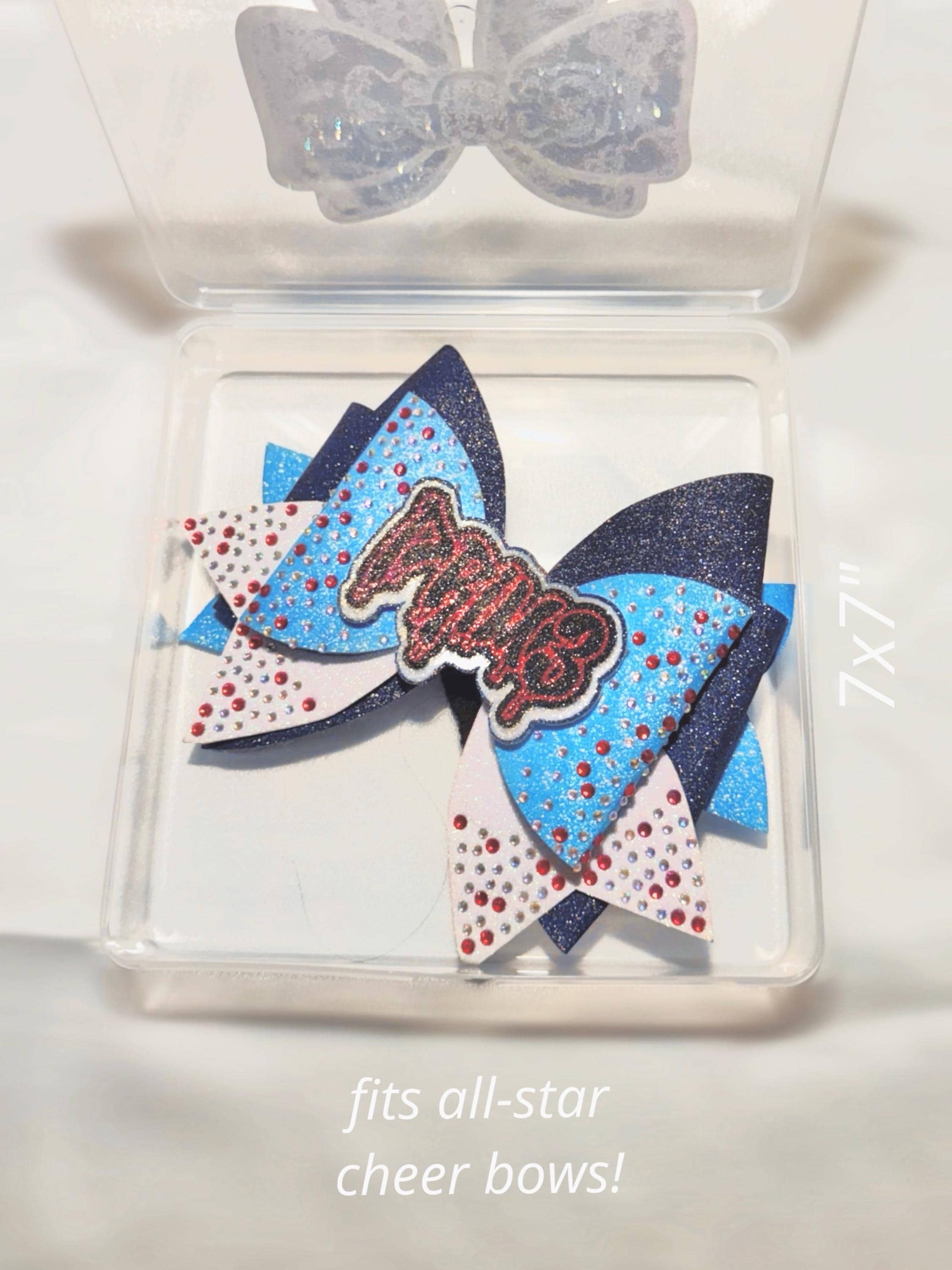 Personalized Cheer Bow Storage Box | All-star Cheerleading Bow Holder ...