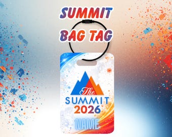 Summit Bag Tag | Anpassade cheerleader-bagageetiketter | Presenter till cheerleadertävlingar | Cheerleader-bagageetikett | Lagpresent till cheerleaders | Anpassningsbara färger 2026