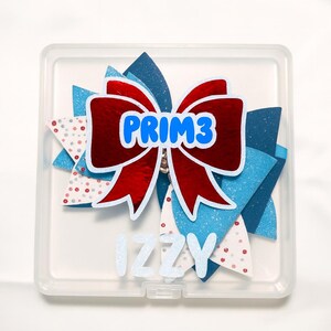 Gepersonaliseerde Cheer Bow-opbergdoos | All-Star cheerleadingstrikhouder
