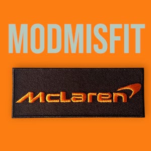 McLaren Racing Embroidered Patch Iron-On 4x1.5" Formula One  (Set of 2 Patches)