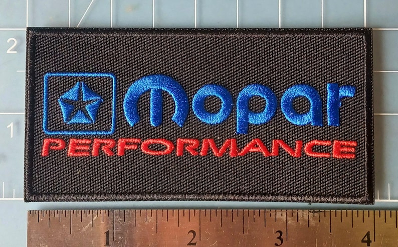 Mopar Performance Embroidered Patch Iron-on 4x2