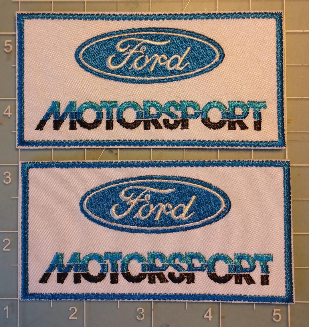 Ford Motorsport Embroidered Patch Iron-on, 4x2
