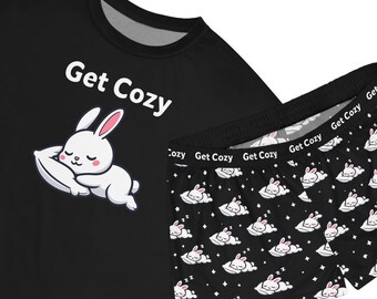 Pijama de conejito acogedor / Pijama corto para mujer