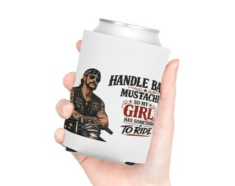 Wąsy na kierownicy, żeby moja dziewczyna miała na czym jeździć | Chłodziarka na puszki | Rękaw na napój motocyklisty