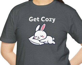 Camiseta de conejito durmiendo acogedor / Diseño relajante