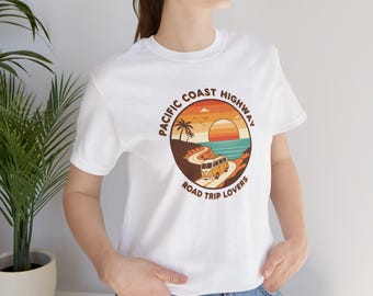 Pacific Coast Highway Sunset Tee | 70s Sunset, Retro Surf Graphic