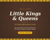 Kids Affirmation Cards Printable | African Inspired Daily Affirmations | Confidence Cards for Children | Sankofa Mirror Digital Download