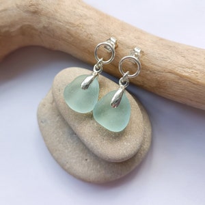 Sea Glass Earrings, Aqua Sea Glass, Sterling Silver Earposts, Seaham Sea  Glass, English Sea Glass, Sea Glass Jewellery - Etsy