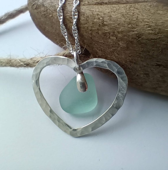 Etsy sea on sale glass necklace