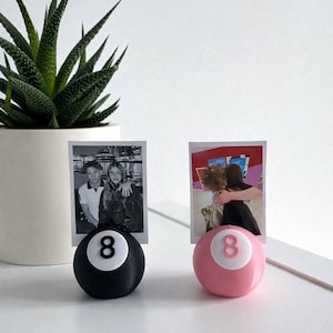Fotohouder voor 8 bollen – minimalistische fotostandaard, polaroiddisplay | Cadeau voor hem of haar