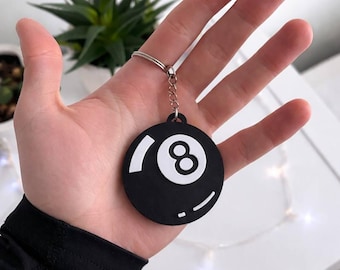Brelok 8 Ball | Breloczki drukowane w 3D | Breloczki do torebek | Prezent dla niego lub dla niej