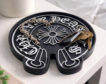 Chrome Hearts Style Tray | Gothic Catch All Tray | Key &  Jewelry Organizer | Gift for Him