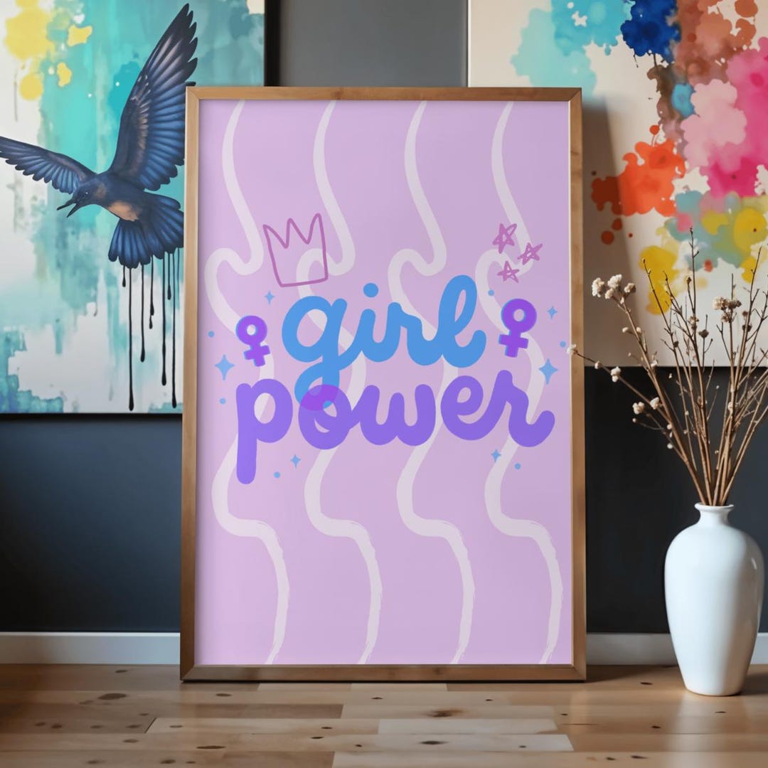 Empowering Girl Power Wall Art Printable – Feminist Decor for Girls ...