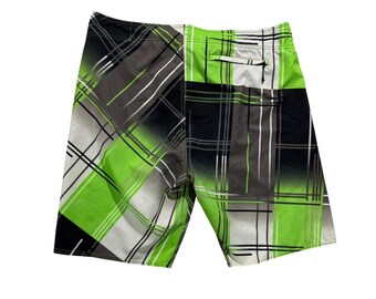 Fox Racing neongroene geruite boardshort maat 38