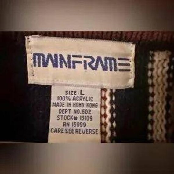 MAINFRAME Patchwork Mock Neck Oversized Sweater W… - image 5