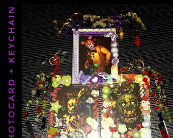 Springtrap + Yellow Rabbit Inspired - Tarjetas fotográficas / Llaveros