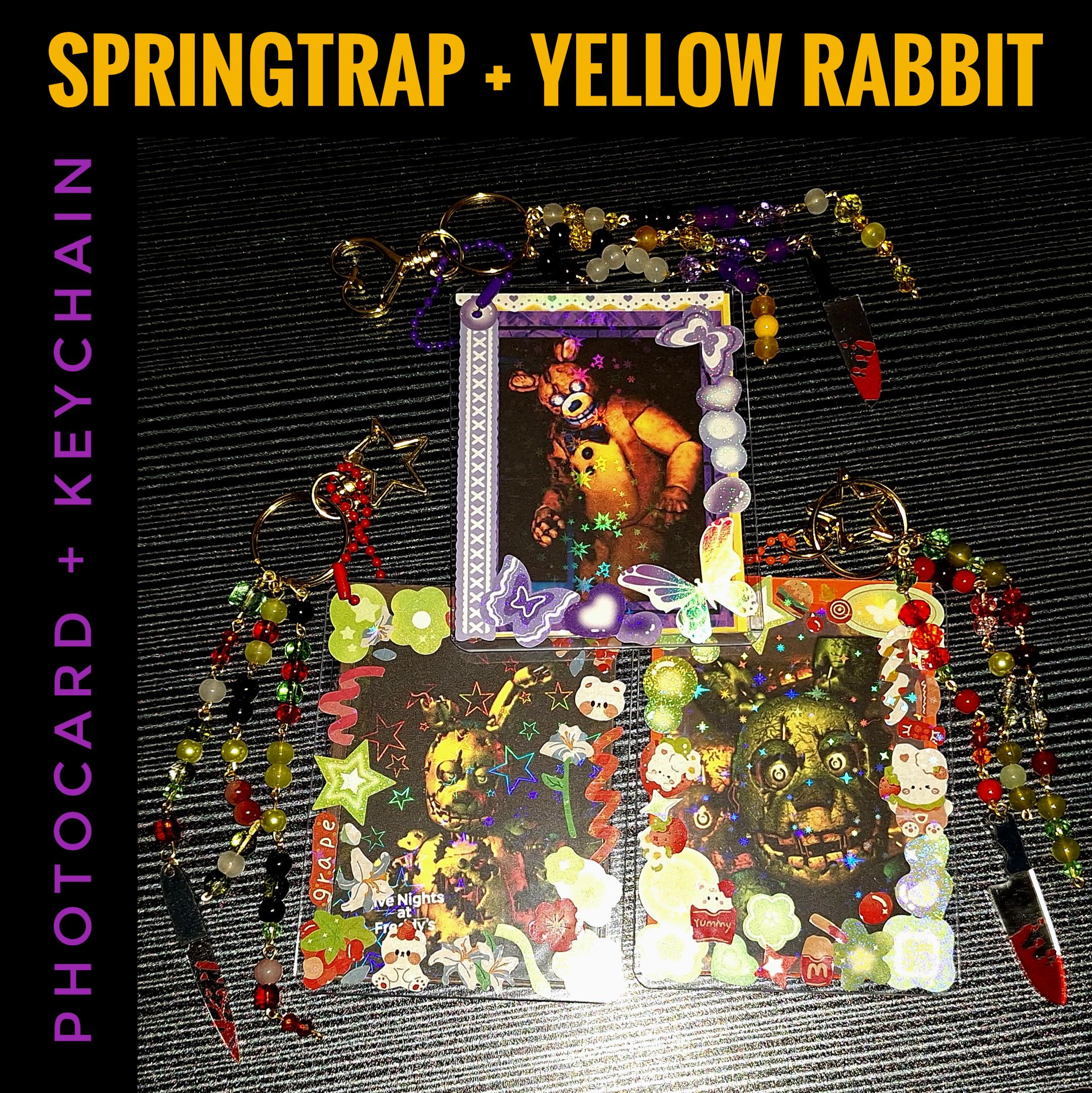Yellow Rabbit Springtap Springtrap + Yellow Rabbit Inspired - Photocards / Keychains - Etsy