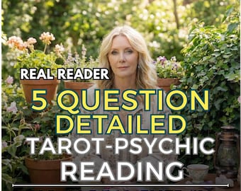 5 Question Tarot-Psychic Reading, Same Hour Reading, Fast Tarot Reading, Astrology Insight, Quick Answers, Telepathy Reading, Psychic Advice