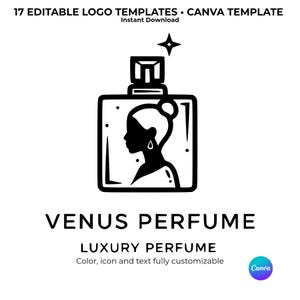 17 bearbeitbare Beauty Logo-Vorlagen, minimalistisches Canva Logo Pack, Branding für Lash Tech, Kosmetikerin, Brauen- und Make-up-Künstler (digitaler Download)