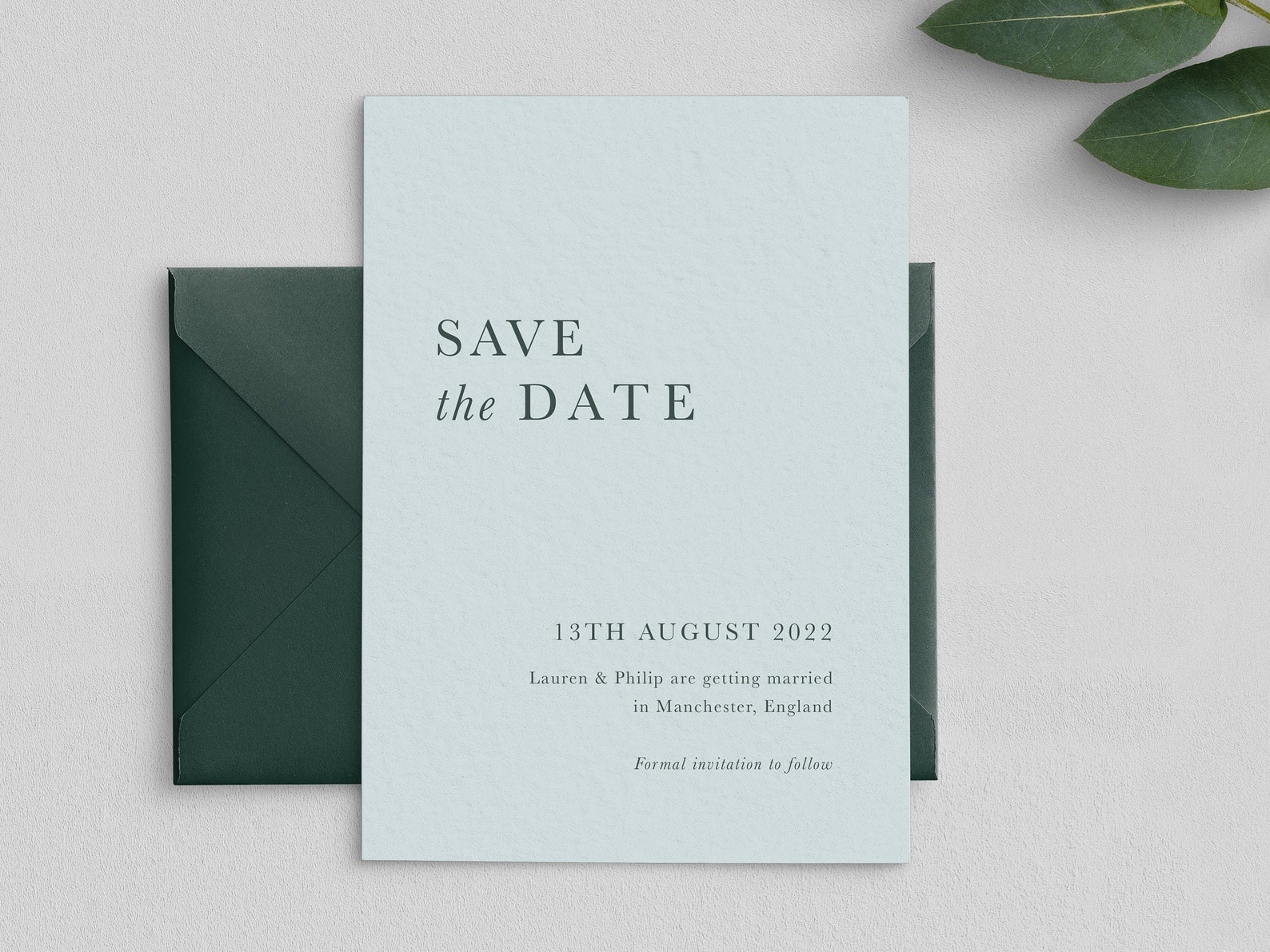 Modern Type Save the Date Cards Minimalist Wedding Save the Etsy UK