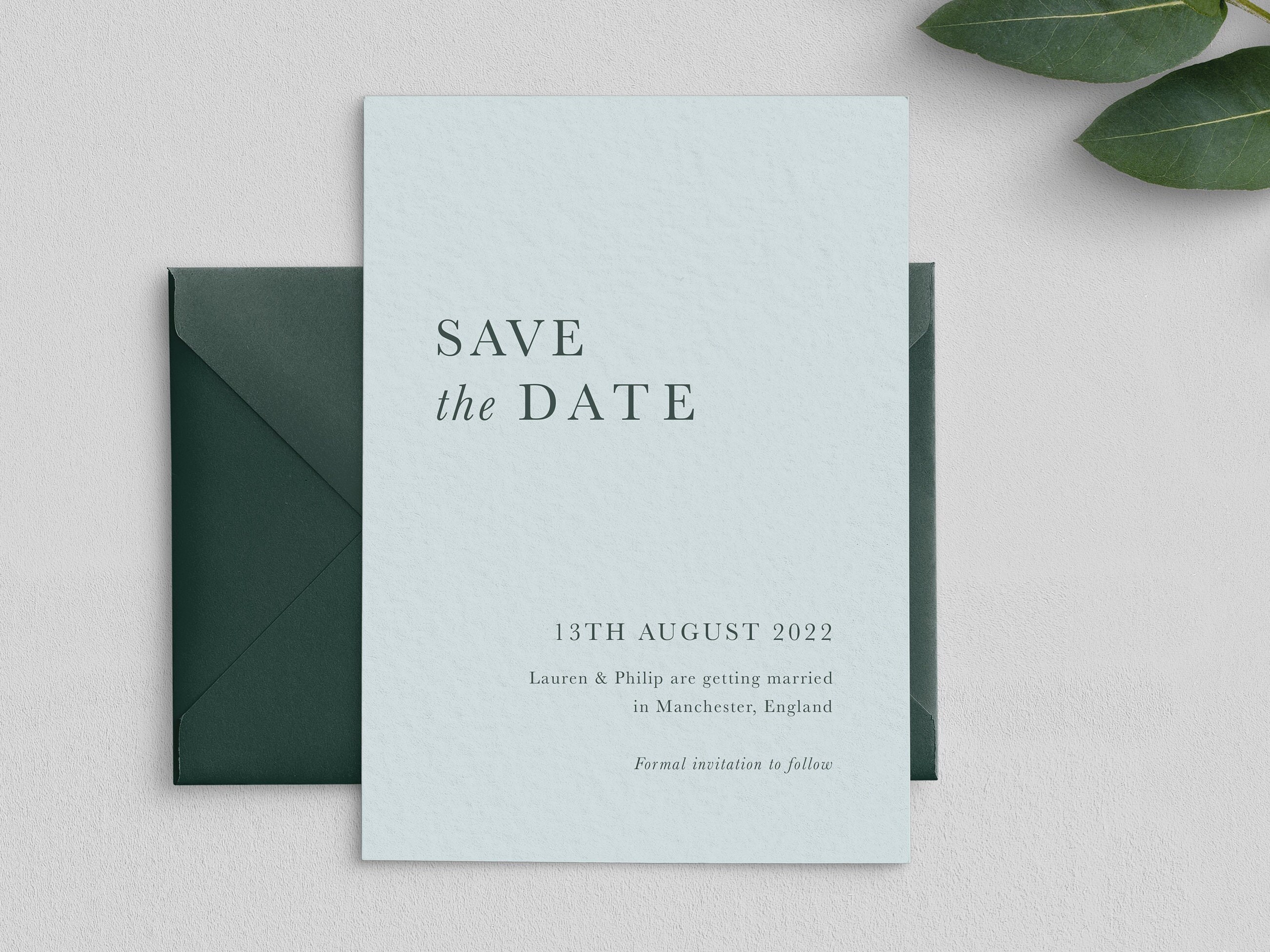 Modern Type Save the Date Cards Minimalist Wedding Save the Etsy UK