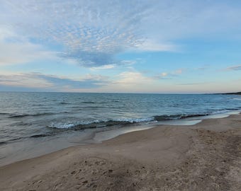 Waves along the beach