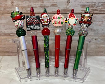 Kerstkralenpennen | Vakantiepen | Leraarcadeau | Kousvuller | Kerstman | Klasversiering | Kerstboom