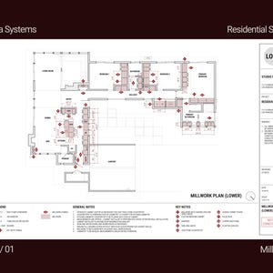 MILLWORK PLAN 17x11 | Interior Design AutoCAD Template