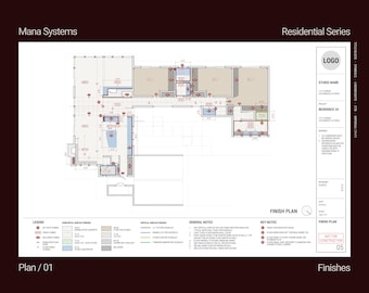 FINISHES PLAN 17x11 | Interior Design AutoCAD Template