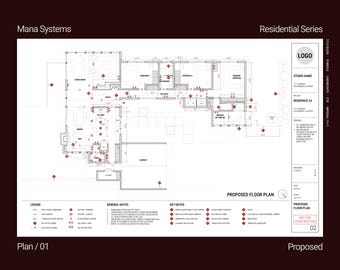 PROPOSED PLAN 17x11 | Interior Design AutoCAD Template