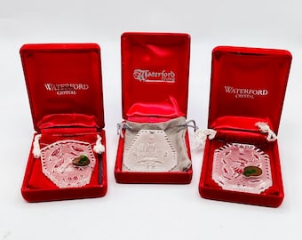 Adornos de cristal de Waterford “Los doce días de Navidad” 1987-1991-1992