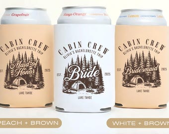Cabin Crew Bachelorette Can Cooler, Lake Trip Koozies