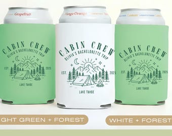 Custom Cabin Crew Can Cooler, Lake Bachelorette Party Favor