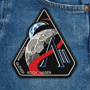 Embroidery Patch Artemis II NA/SA Space Program Mission Patch 5-8 Inches